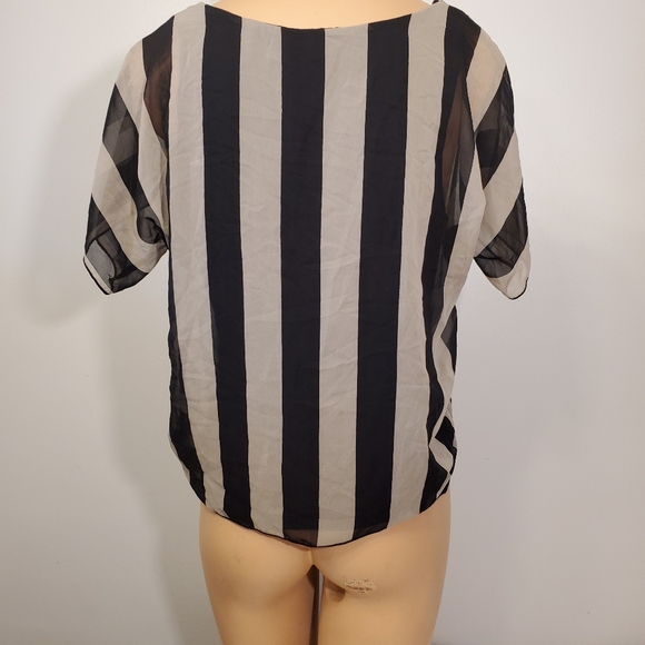 Sheer Striped Blouse - Picture 3 of 6